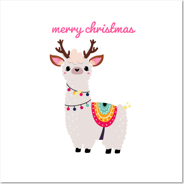 lama Christmas Wall Art by LAMCREART